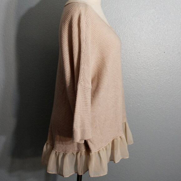 American Eagle Blush Peplum Sweater Size S - Picture 6 of 7